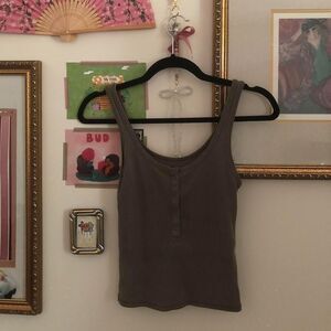 y2k olive green tank top from Abercrombie
